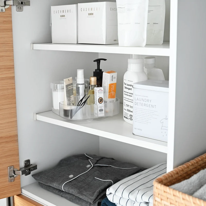 Slim Rotating Storage Tray with Compartments