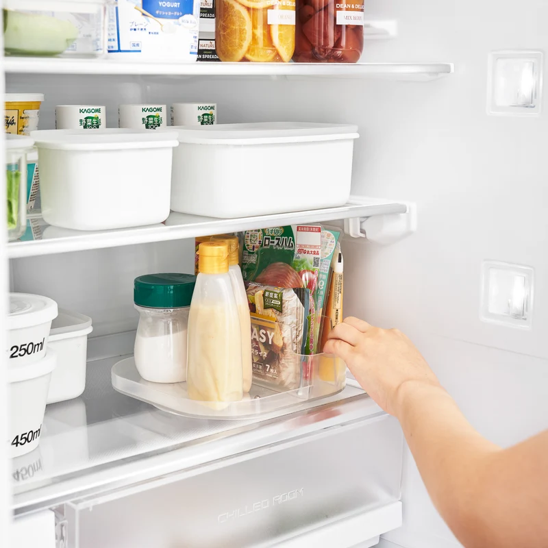 Slim Rotating Storage Tray with Compartments