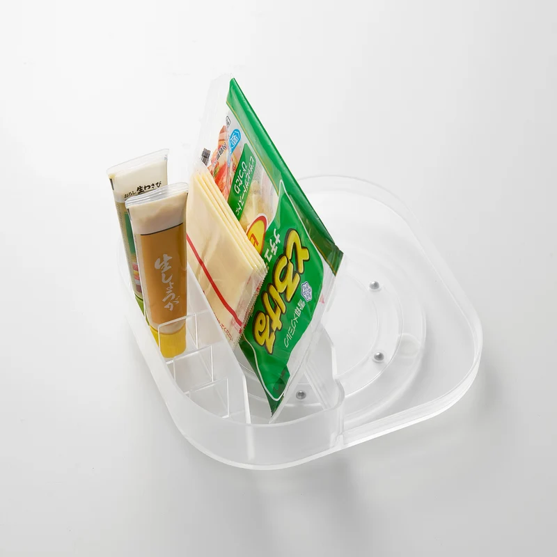 Slim Rotating Storage Tray with Compartments