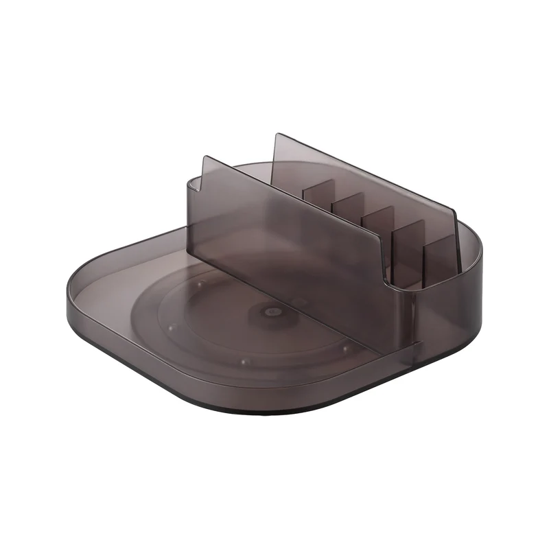 Slim Rotating Storage Tray with Compartments