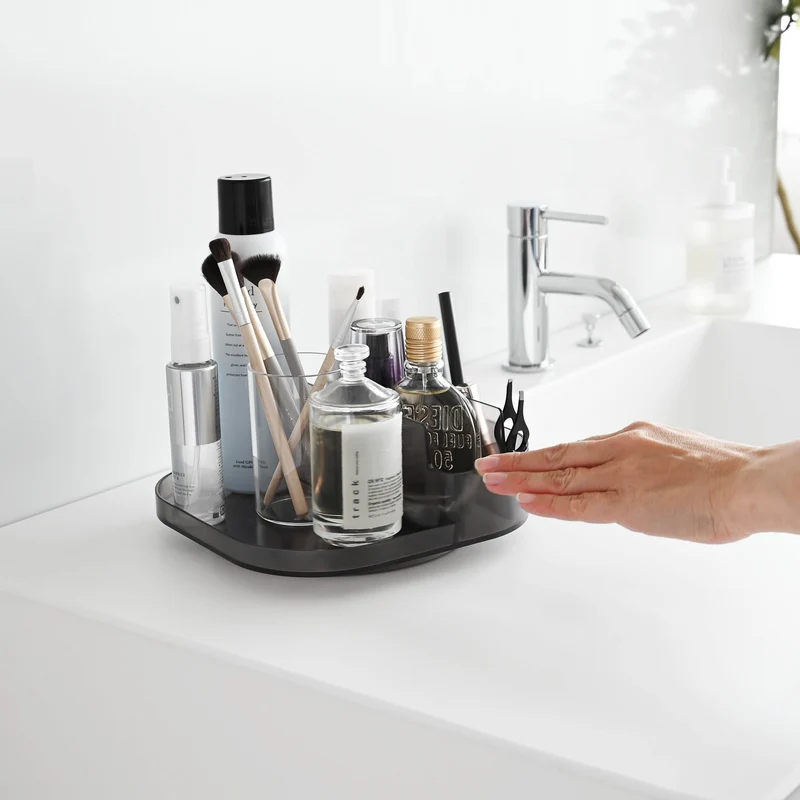 Slim Rotating Storage Tray with Compartments