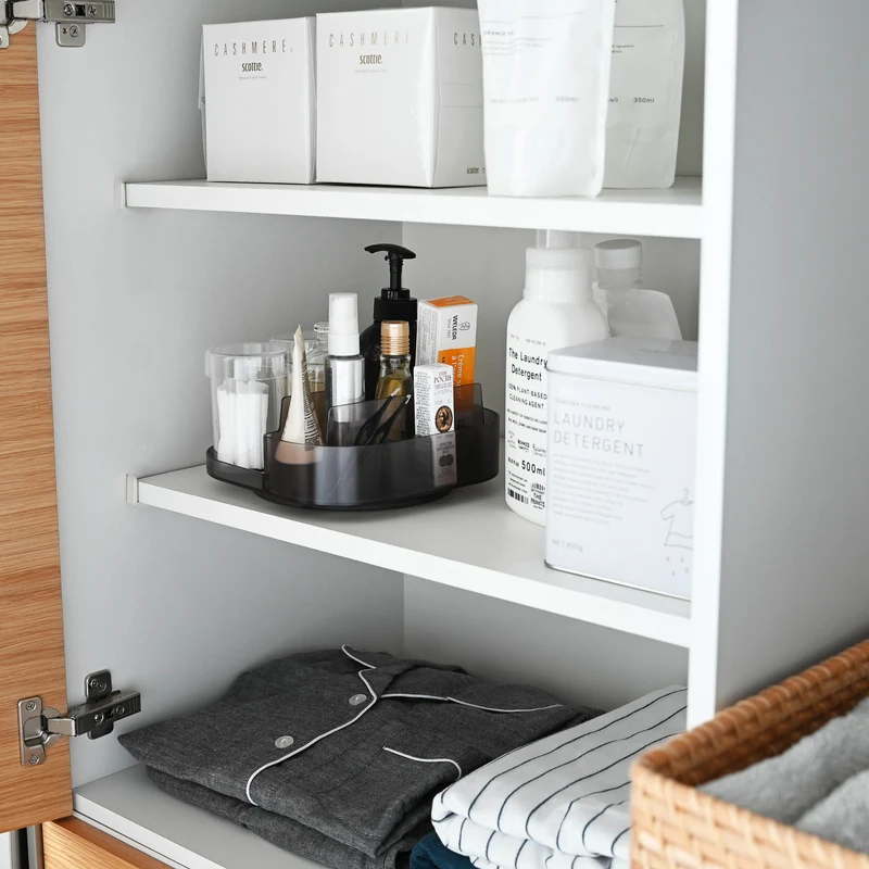 Slim Rotating Storage Tray with Compartments