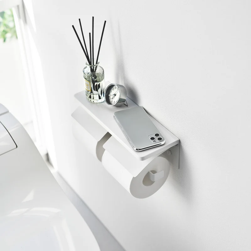 Wall-Mounted Double Toilet Paper Holder