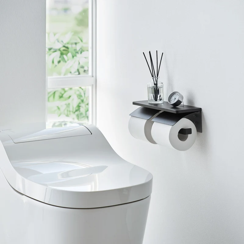 Wall-Mounted Double Toilet Paper Holder