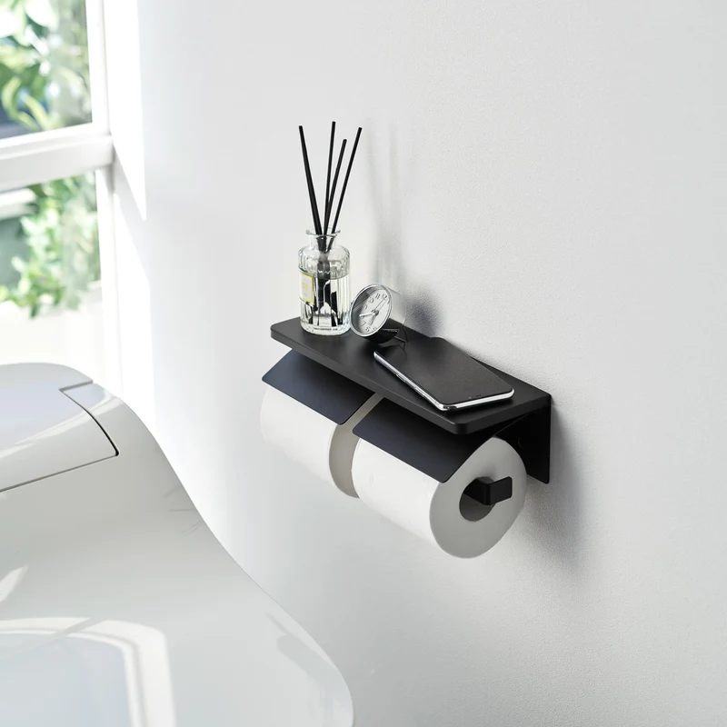 Wall-Mounted Double Toilet Paper Holder