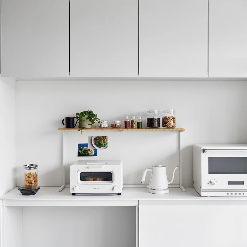 Wood-Top Kitchen Shelf