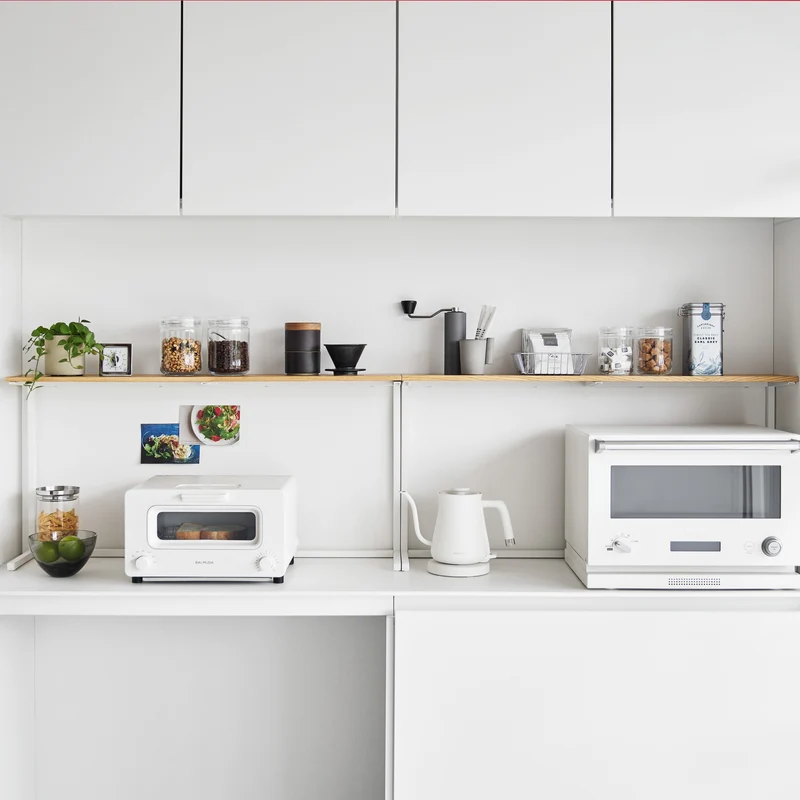 Wood-Top Kitchen Shelf