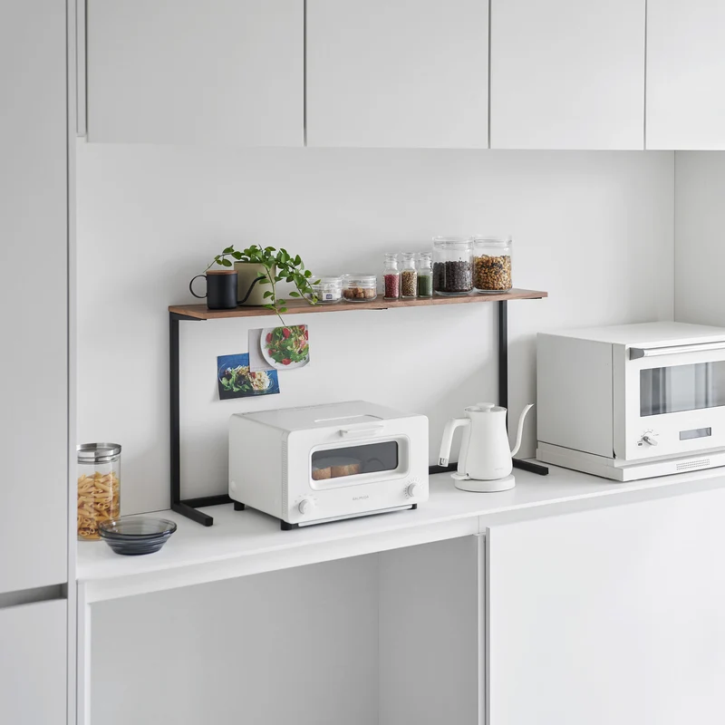 Wood-Top Kitchen Shelf