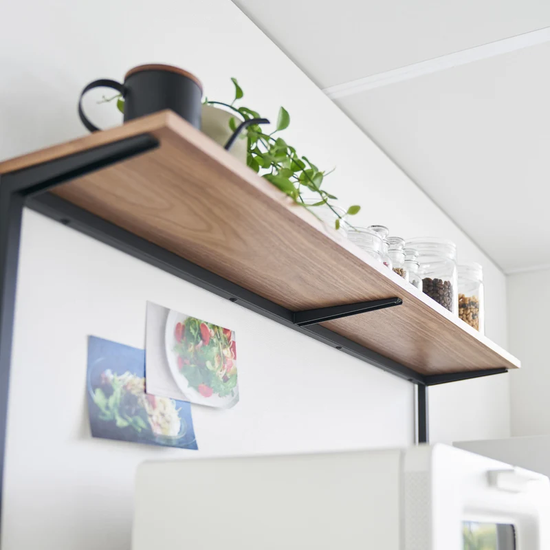 Wood-Top Kitchen Shelf