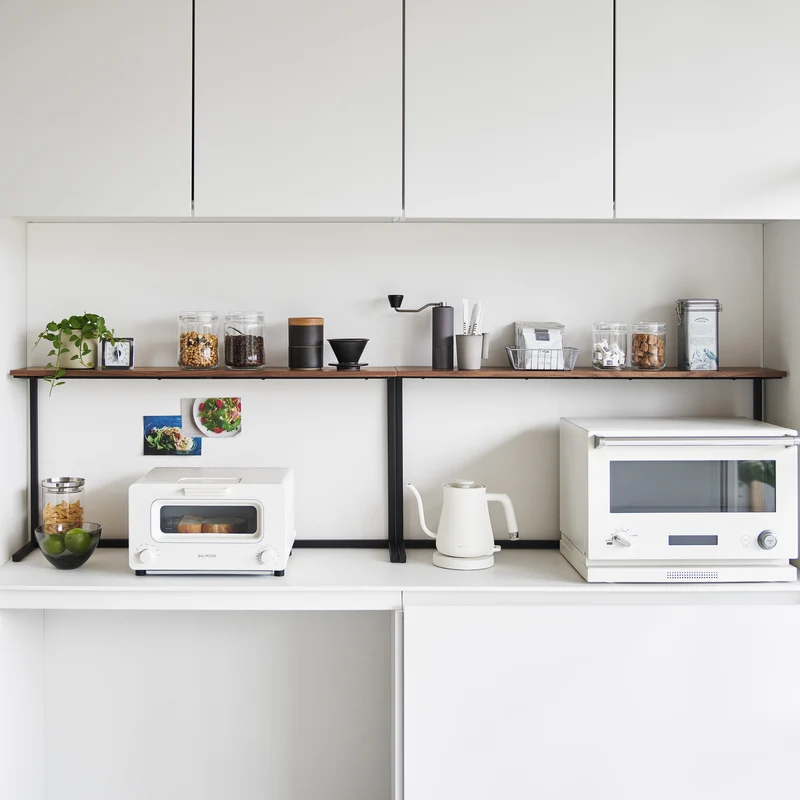 Wood-Top Kitchen Shelf