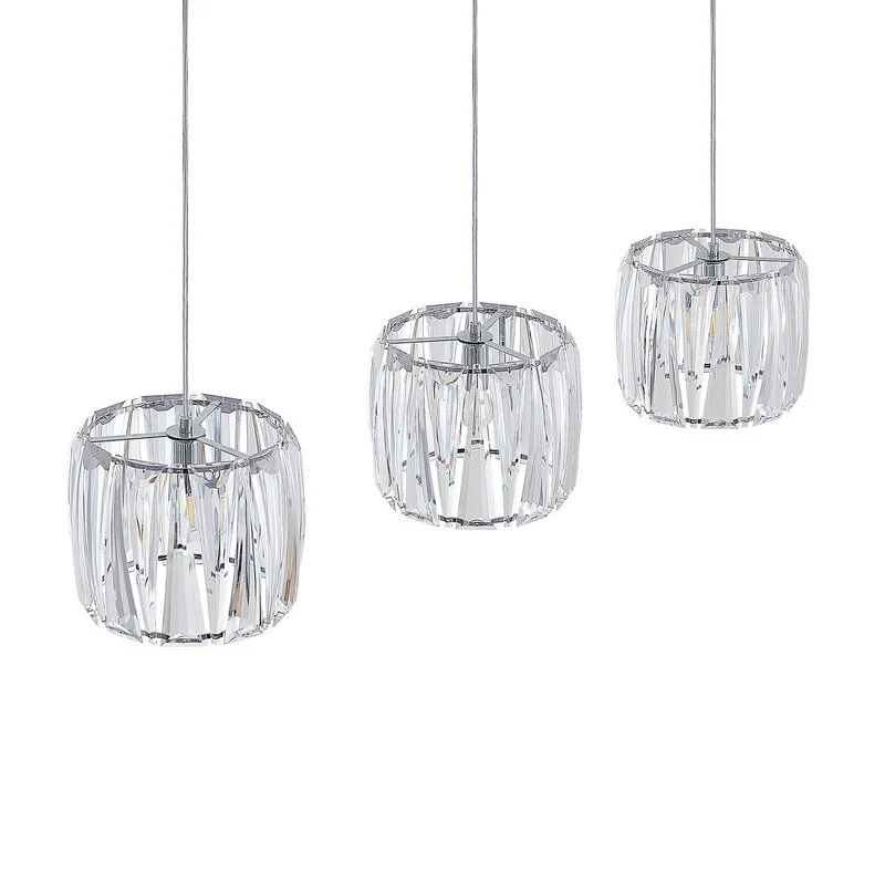B-Ware Lindby Sofia Balkenleuchte Pendelleuchte Deckenlampe Dreiflammig Klar Chrom488