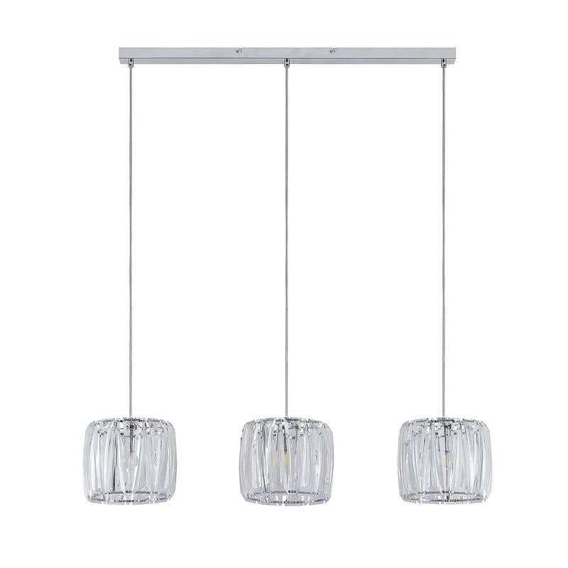B-Ware Lindby Sofia Balkenleuchte Pendelleuchte Deckenlampe Dreiflammig Klar Chrom488