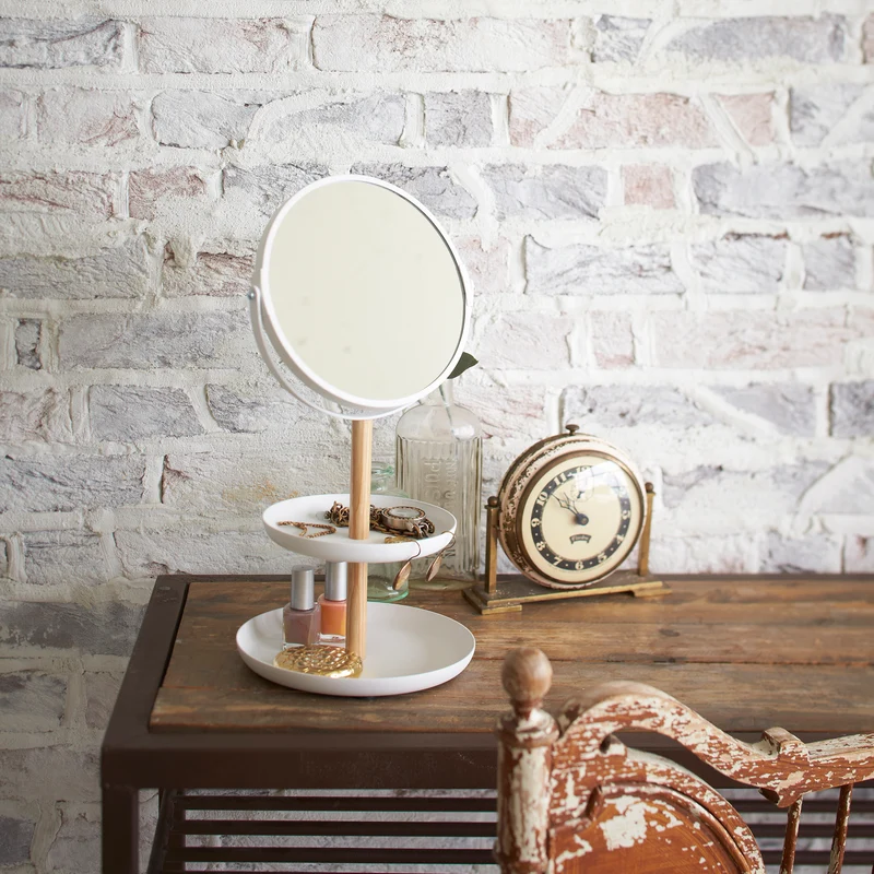Makeup Mirror with Accessory Tray