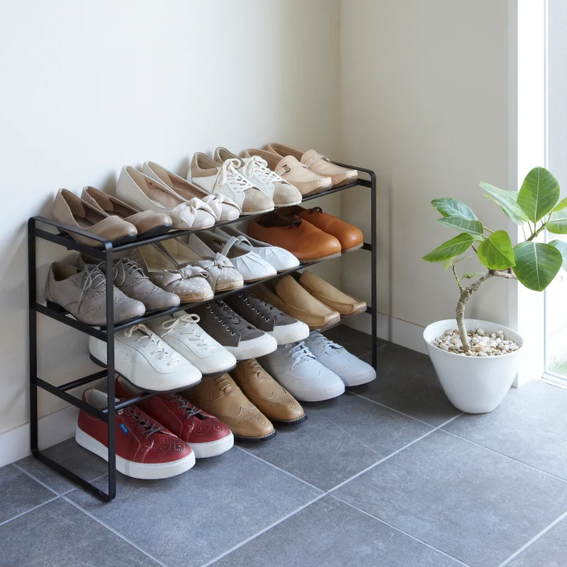 3-Tiered Extendable Shoe Rack