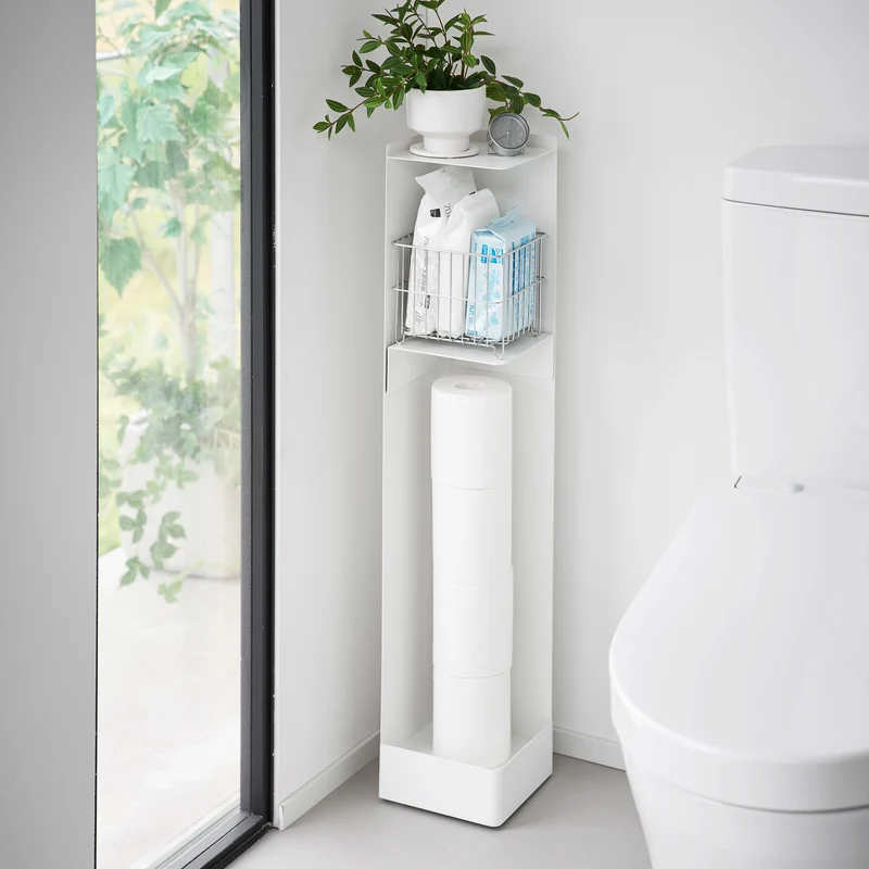 Slim Toilet Paper Stocker with Casters