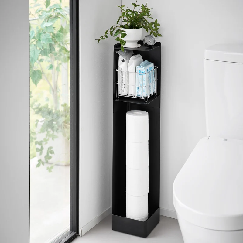 Slim Toilet Paper Stocker with Casters