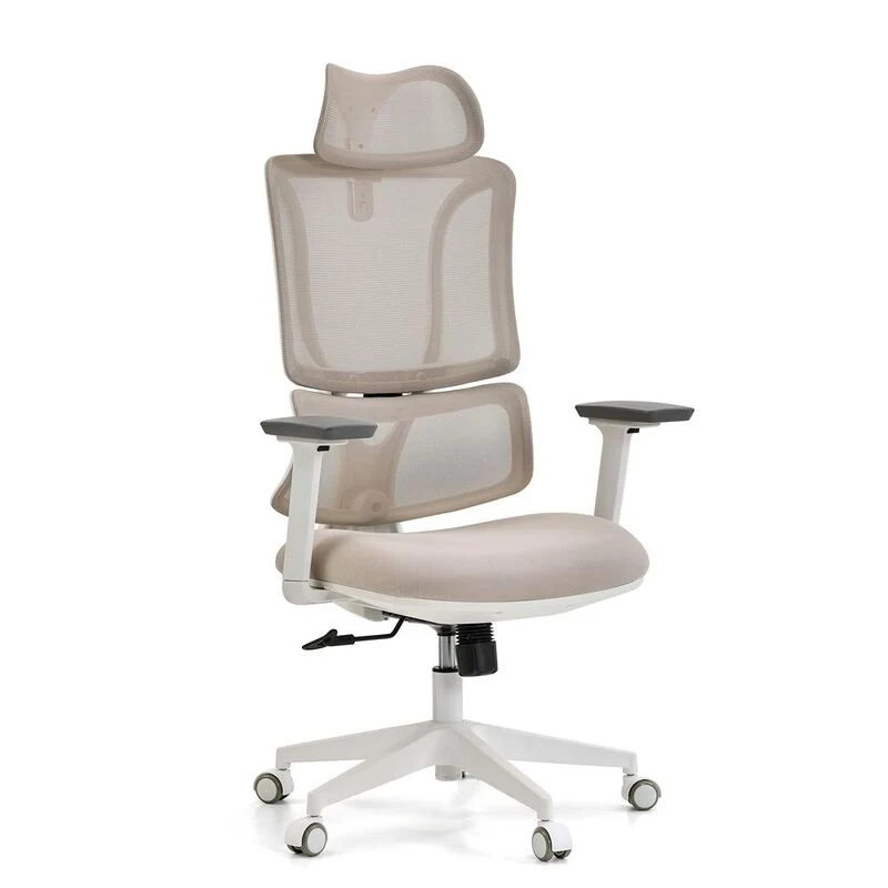 B-Ware MyBuero Bürostuhl Schreibtischstuhl ERGOMY W Netzstoff Stoff Armlehnen Beige