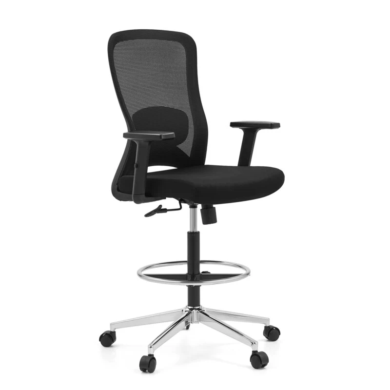B-Ware hjh OFFICE Arbeitsstuhl Drehstuhl Counterstuhl höhenverstellbar Netzstoff