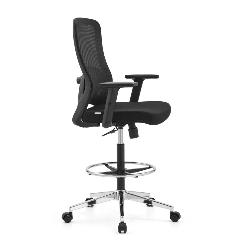 B-Ware hjh OFFICE Arbeitsstuhl Drehstuhl Counterstuhl höhenverstellbar Netzstoff