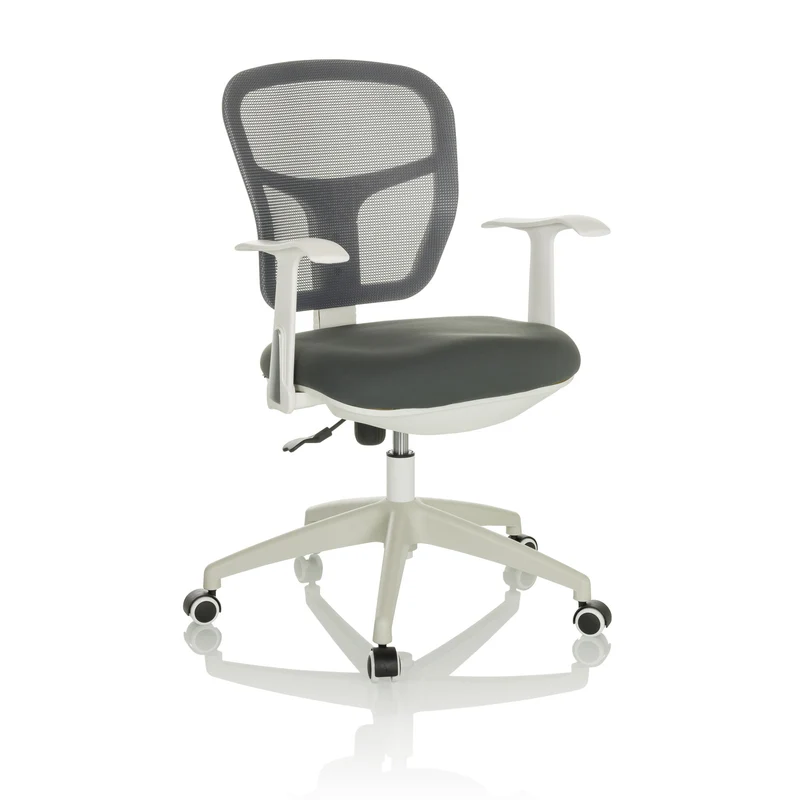 B-Ware hjh OFFICE Bürostuhl Drehstuhl Schreibtischstuhl Netzstoff Stoff Armlehne grau