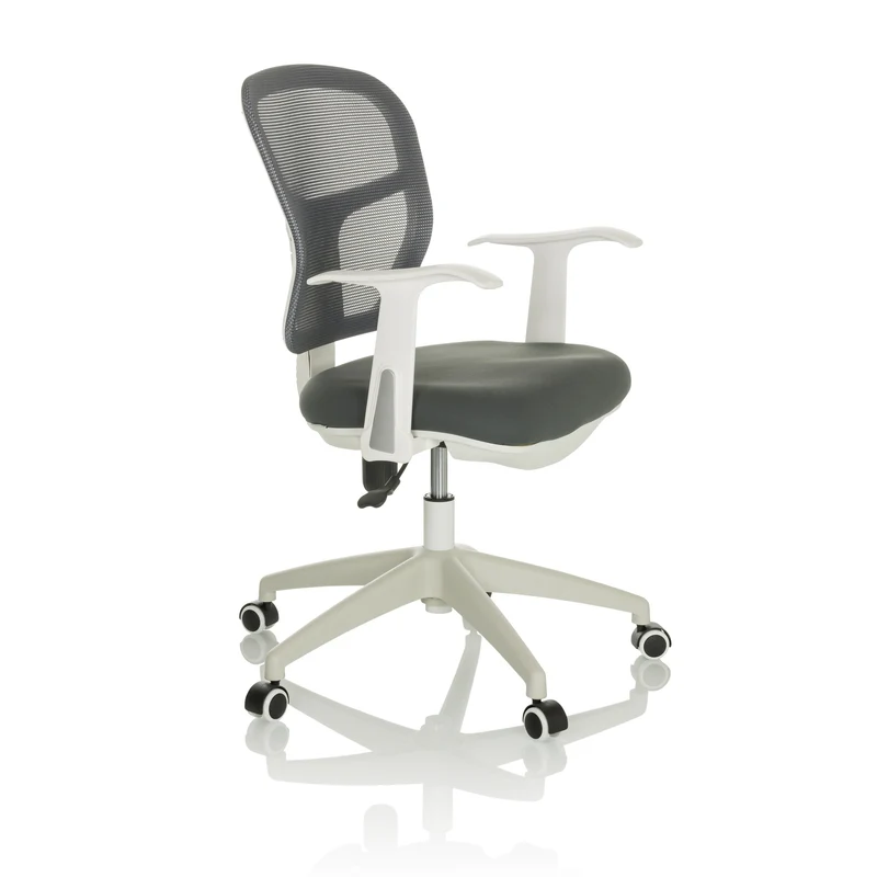 B-Ware hjh OFFICE Bürostuhl Drehstuhl Schreibtischstuhl Netzstoff Stoff Armlehne grau