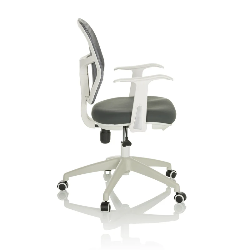 B-Ware hjh OFFICE Bürostuhl Drehstuhl Schreibtischstuhl Netzstoff Stoff Armlehne grau