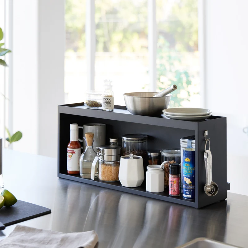 Semi-Closed Countertop Storage Box