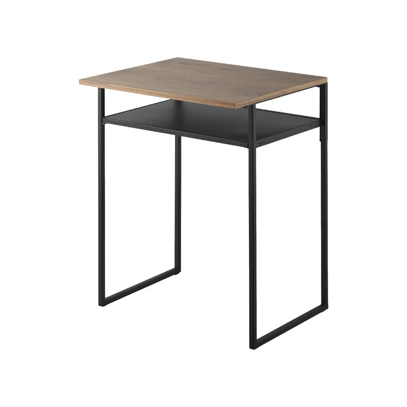 Wood-Top Table with Sliding Shelf