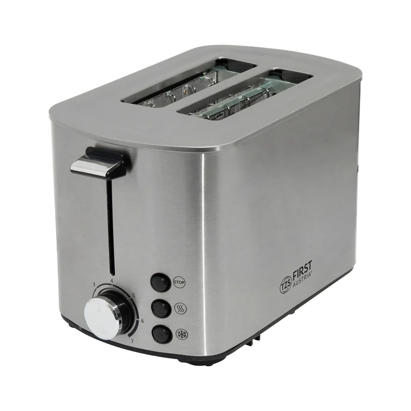Langschlitztoaster 4 Scheiben, Edelstahl, XL-Schächte