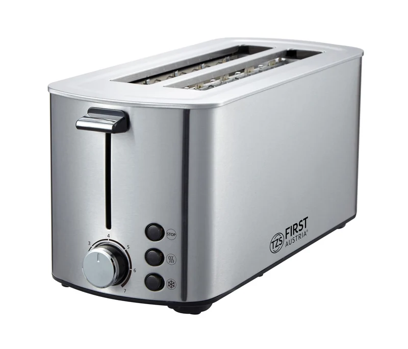 Langschlitztoaster 4 Scheiben, Edelstahl, XL-Schächte