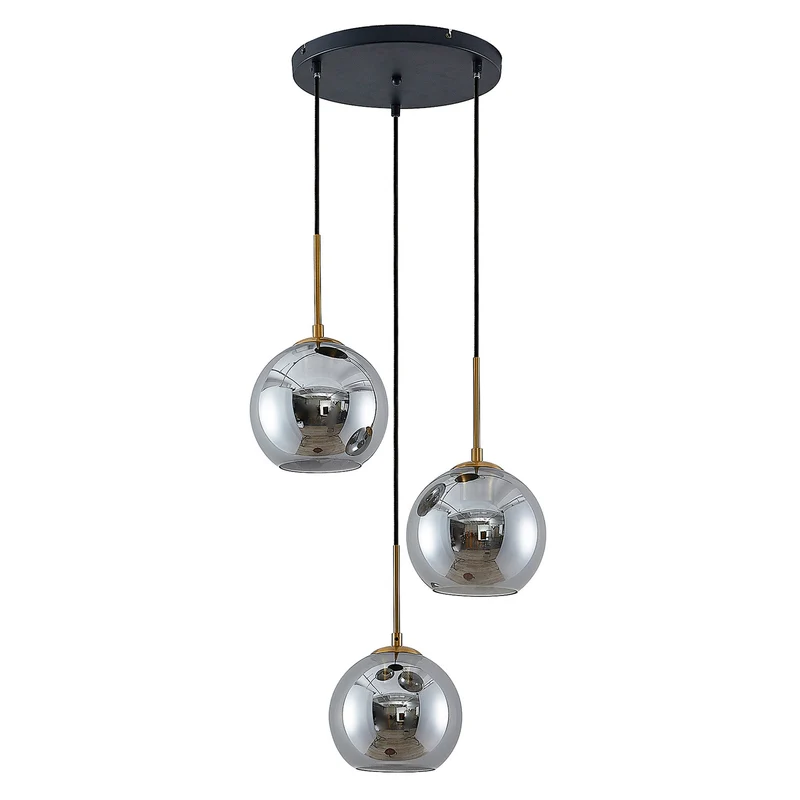 B-Ware Lindby Jurian Pendelleuchte Deckenlampe Wohnzimmerlampe 3 Flamming Bronze Sm746