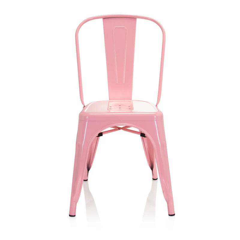 B-Ware hjh OFFICE Stuhl Bistrostuhl Sitzgelegenheit rosa stapelbar Gastronomie