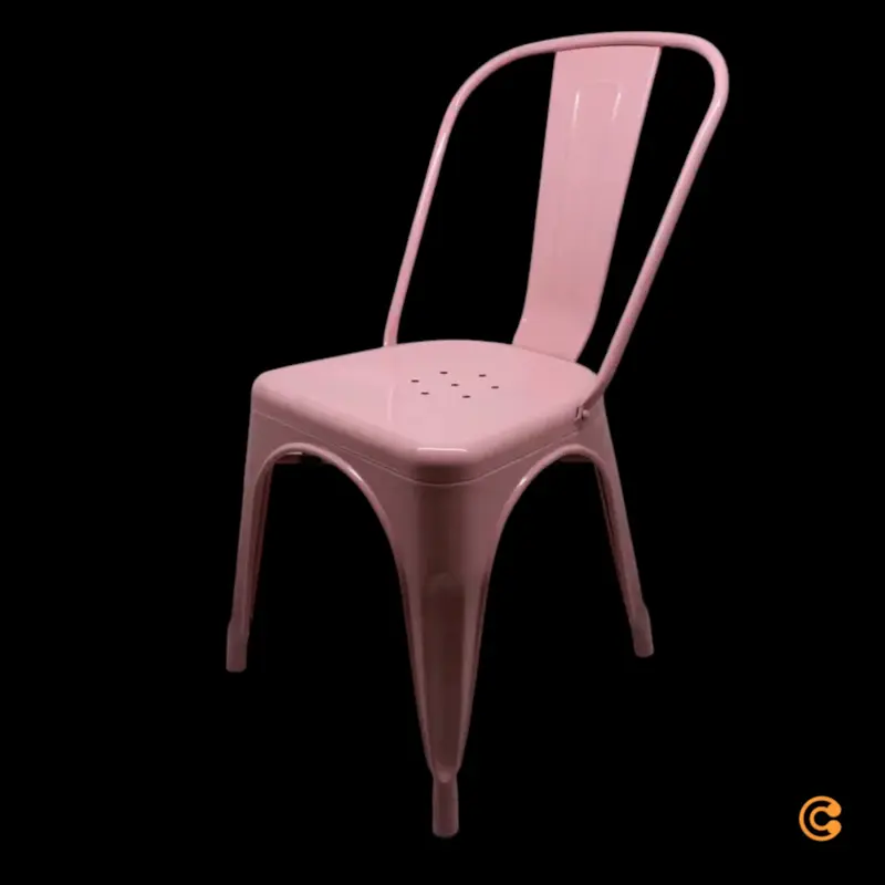 B-Ware hjh OFFICE Stuhl Bistrostuhl Sitzgelegenheit rosa stapelbar Gastronomie
