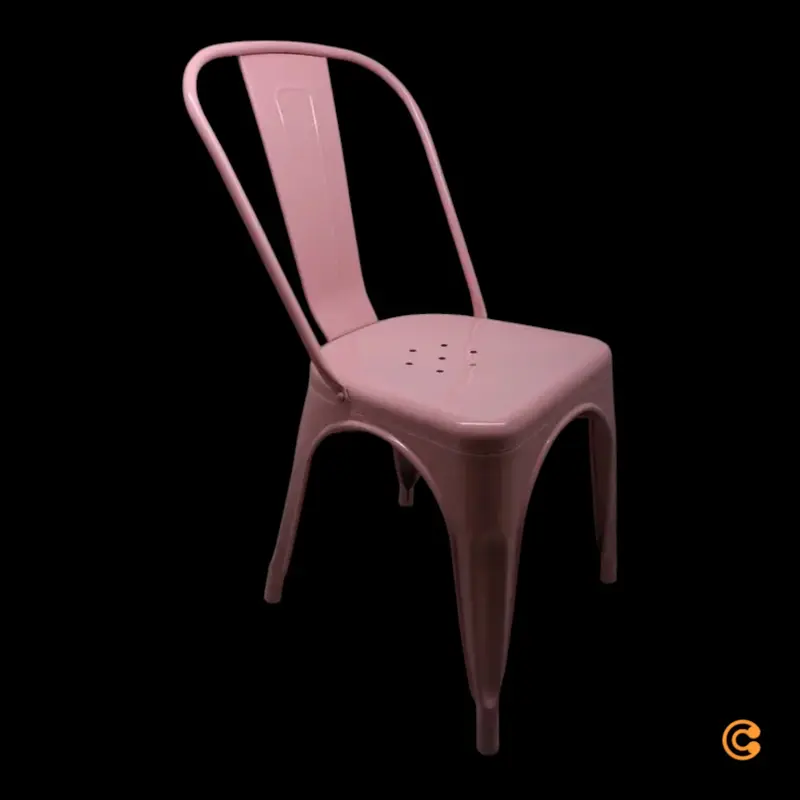 B-Ware hjh OFFICE Stuhl Bistrostuhl Sitzgelegenheit rosa stapelbar Gastronomie