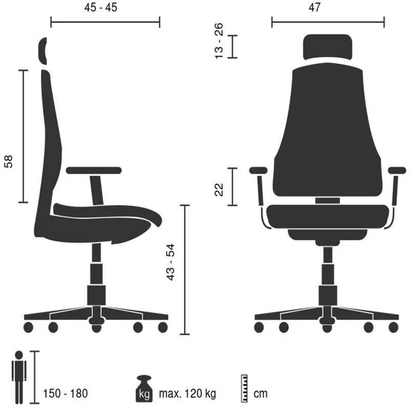 B-Ware MyBuero Bürostuhl Vertuflex 3D Netzstoff Schwarz mit Kopfstütze drehbar