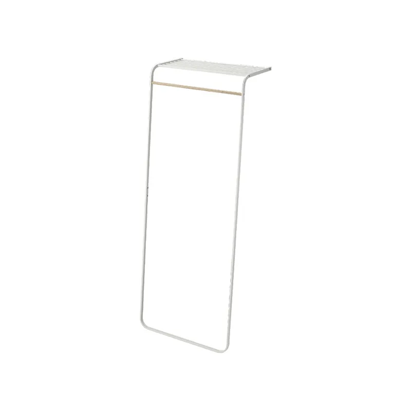 Leaning Coat Rack with Shelf
