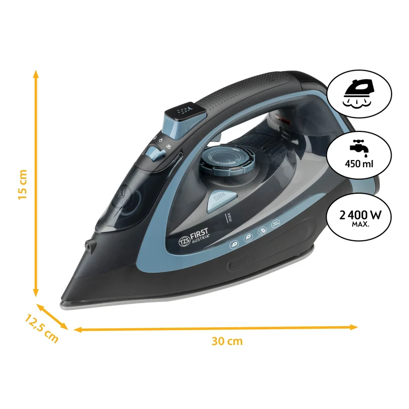 Kabelloses Dampfbügeleisen 450 ml, bis zu 2400 W, Keramikbügelsohle