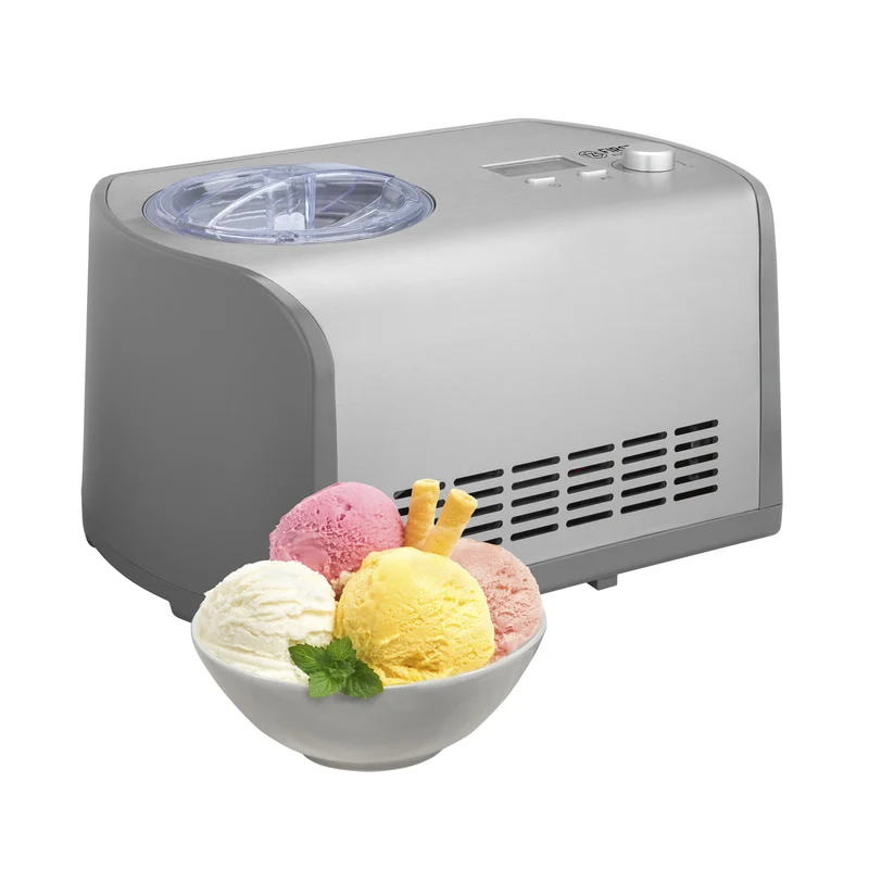 Eismaschine 1,2L, Edelstahl, mit Kühlkompressor