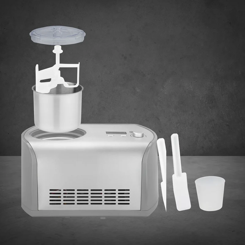 Eismaschine 1,2L, Edelstahl, mit Kühlkompressor