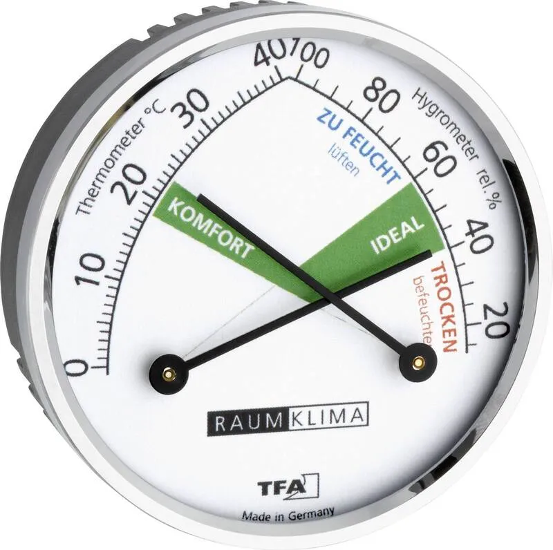 6x B-Ware Tfa 45.2024 Wand Thermo- Hygrometer Innenluftfeuchte Innentemperatur 6 STÜCK