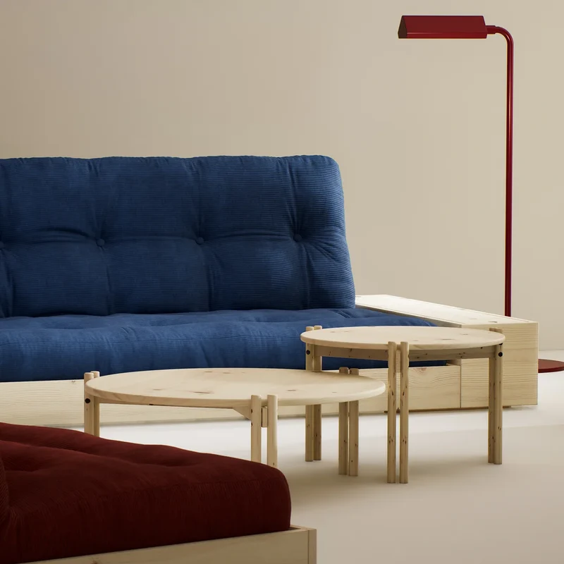 B-Ware Karup Design Couchtisch Tisch Wohnzimmer Tisch Kiefer natur Ø 60 cm