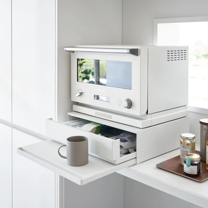 Sliding Countertop Tray with Drawer