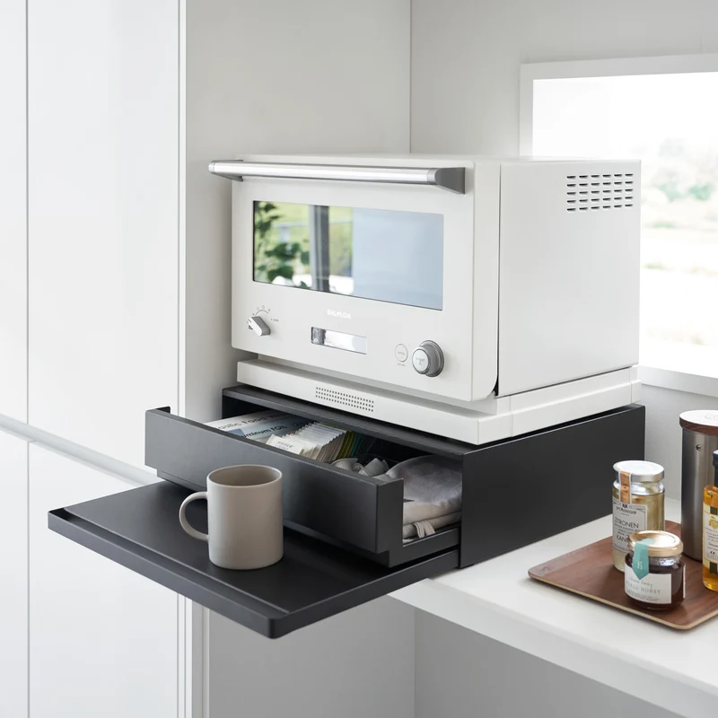 Sliding Countertop Tray with Drawer