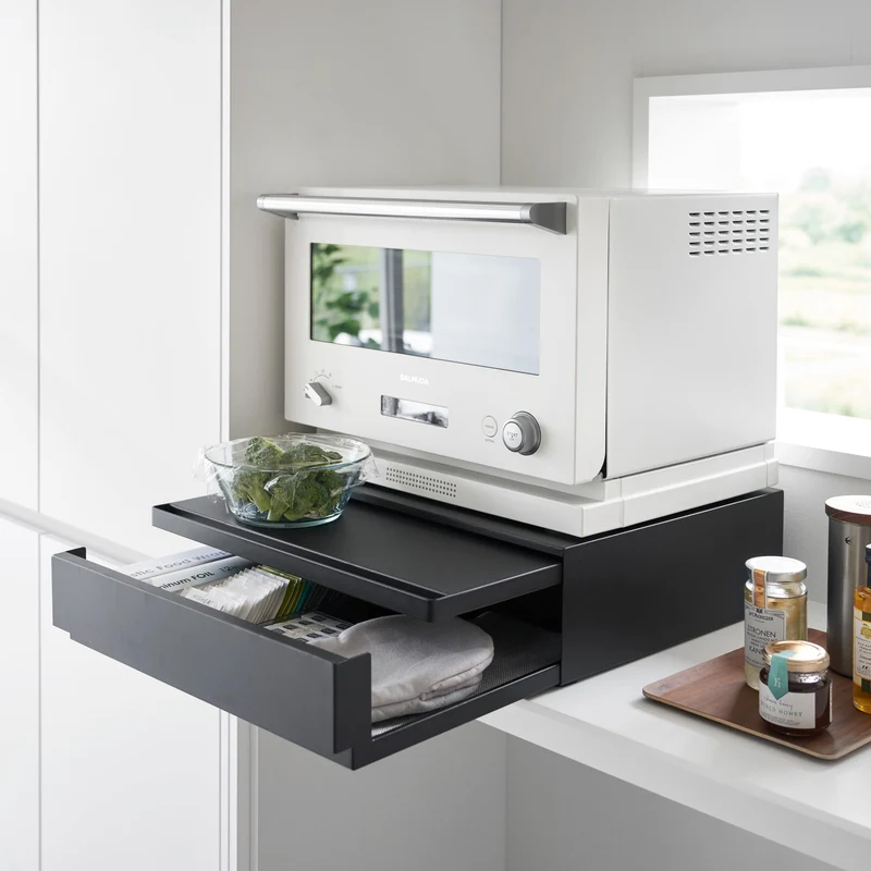 Sliding Countertop Tray with Drawer