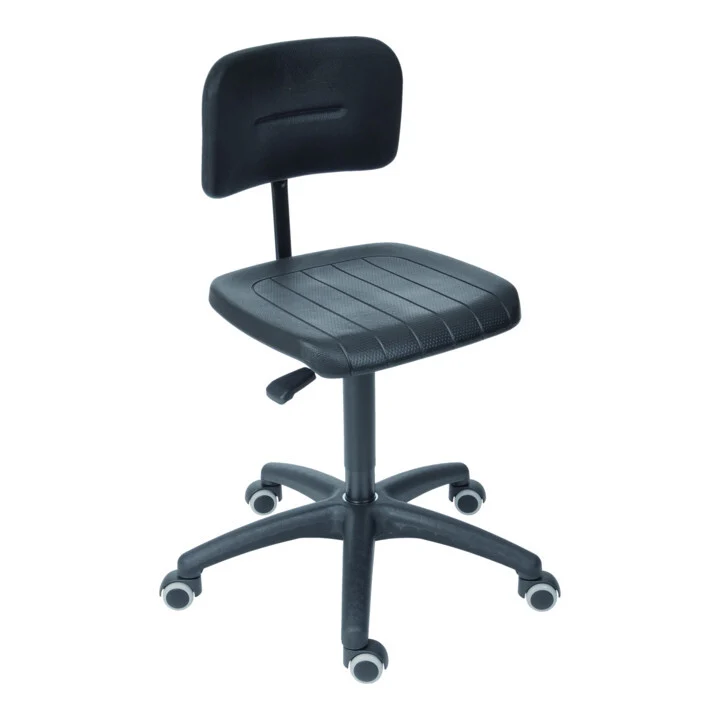 B-Ware STIER Arbeitsstuhl Drehstuhl Stuhl Schwarz Sitzhöhe 470-660 mm PU-Sitz393