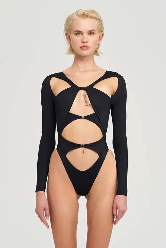 B-Ware IAMNOTBASIC Bodysuit Body Mai Schwarz Größe XS Damenanzug Fashion