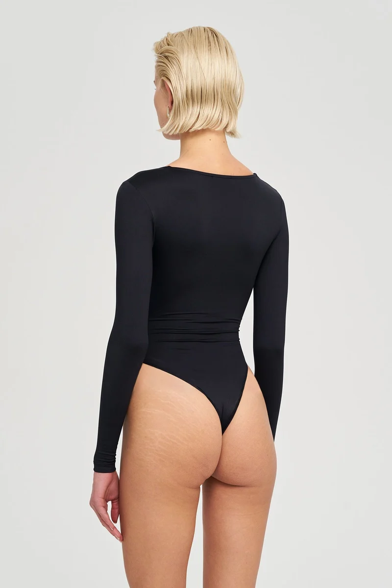 B-Ware IAMNOTBASIC Bodysuit Body Mai Schwarz Größe XS Damenanzug Fashion