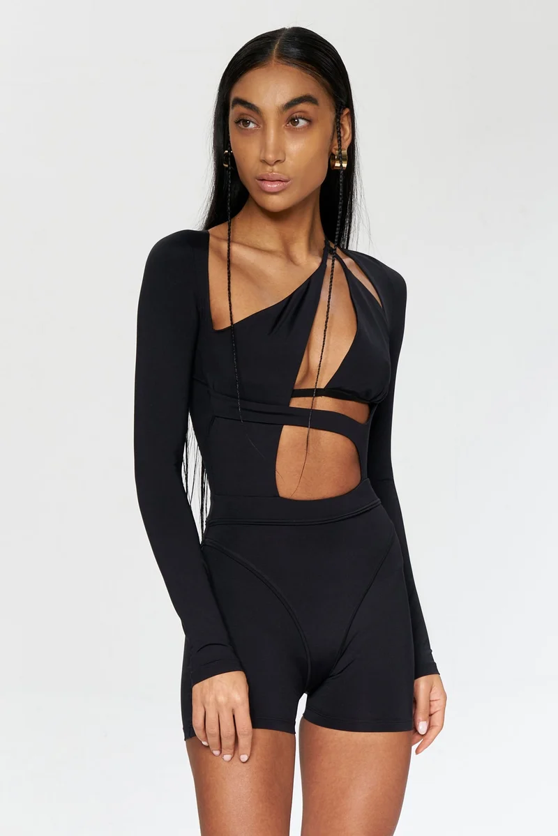 B-Ware IAMNOTBASIC Playsuit Overall Astral schwarz Größe S Damenmode Outfit Damen Suit