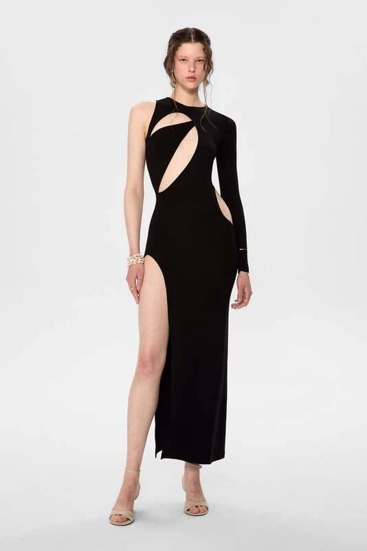 B-Ware IAMNOTBASIC Venus Kleid Dress Schwarz XS Mode Damen Bekleidung Fashion