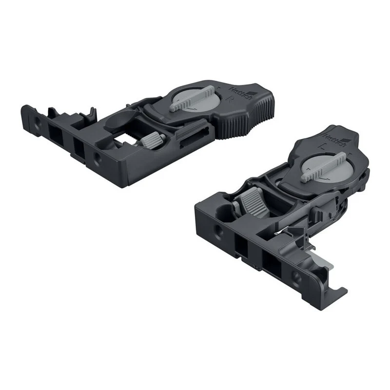 6x B-Ware Hettich Actro 5D Schnäpper Kunststoff für Holzschubkasten anthrazit